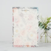 Field of Blooms Elegant muted Classic Floral 便箋 (スタンド正面)