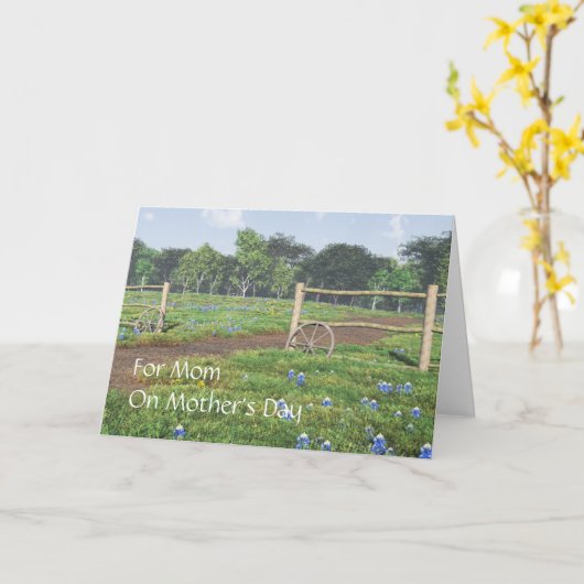 Field of Bluebonnets - Mother's Day Card カード (黄色い花)