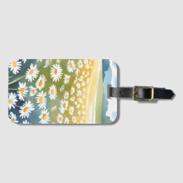 Field of Daisies | Flower Meadow Floral Painting  ラゲッジタグ