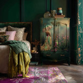 Field of Dreams, Dark Green, Hummingbird & Floral  薄葉紙