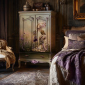 Field of Dreams, Woman & Parasol Dusty Violet 薄葉紙