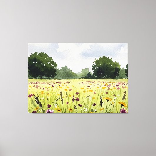 Field of flowers キャンバスプリント (正面)