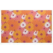 Field of Flowers Pink Retro Print ファブリック (ファットクウォーター)