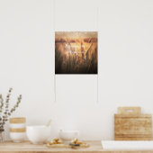 Field of Wheat Rustic Wedding Banner Poster ポスター (キッチン)