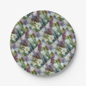 FIELD OF WHITE DAISY FLOWERS PAPER PLATE ペーパープレート (正面)