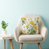 Field of yellow poppies Pillow クッション (椅子)