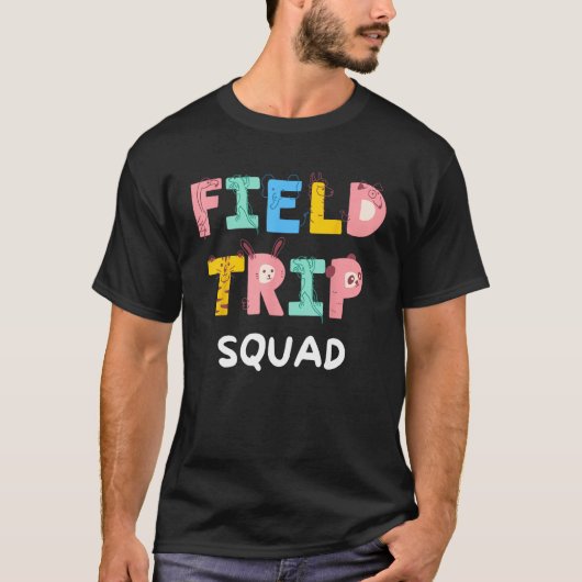 Field Trip Squad School Kindergarten Zoo Crew Matc Tシャツ (正面)