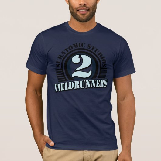 Fieldrunners 2の濃紺のTシャツ Tシャツ (正面)