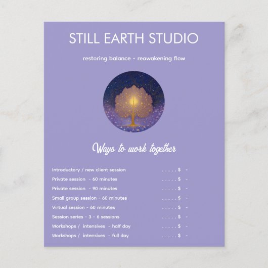 Fields of Inner Light | Tree of Life チラシ (正面)