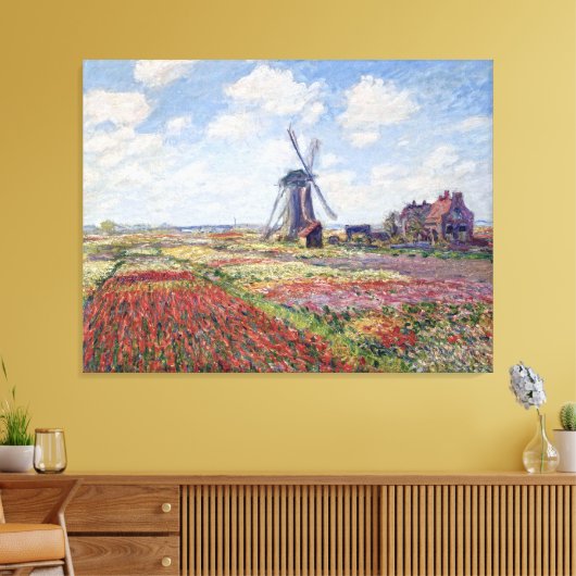 Fields of Tulip, by Claude Monet キャンバスプリント (インサイチュ (リビング))