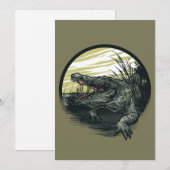 Fierce Alligator Swamp Illustration Art シーズンカード (正面/裏面)