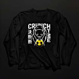 Fierce Black Cat T-shirt Long Sleeve Game Day Moti トライブレンドＴシャツ