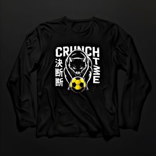 Fierce Black Cat T-shirt Long Sleeve Game Day Moti トライブレンドＴシャツ