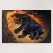 Fierce Black Panther Puzzle ジグソーパズル (横)