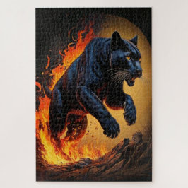 Fierce Black Panther Puzzle ジグソーパズル