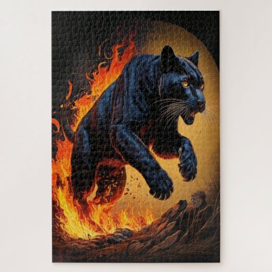 Fierce Black Panther Puzzle ジグソーパズル (縦)