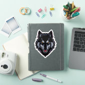 Fierce Black Wolf with Red Eyes Sticker – Dark Got シール (iPadカバー)