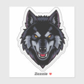 Fierce Black Wolf with Red Eyes Sticker – Dark Got シール (シート)