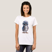 Fierce Blue Baby Raptor Bird Women Tシャツ (正面フル)