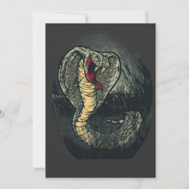 Fierce Cobra Snake Dark Jungle Tattoo Art シーズンカード