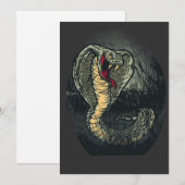 Fierce Cobra Snake Dark Jungle Tattoo Art シーズンカード (正面/裏面)