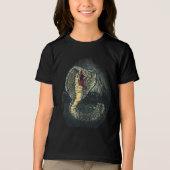 Fierce Cobra Snake Dark Jungle Tattoo Art トライブレンドTシャツ (正面)
