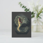 Fierce Cobra Snake Dark Jungle Tattoo Art ポストカード (スタンド正面)