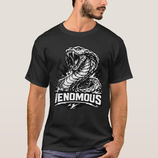 Fierce Cobra VENOMOUS King Cobra  Streetwear Tシャツ (正面)