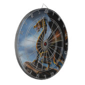 Fierce Copper Gold Black Dragon Fantasy ダーツボード (正面左)