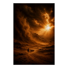 Fierce Desert Sandstorm Poster ポスター
