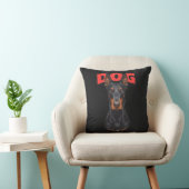 Fierce Doberman Dog Pillow – Strong and Elegant Gu クッション (椅子)