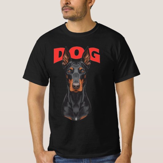 Fierce Doberman Dog T-Shirt – Strong and Elegant G Tシャツ (正面)