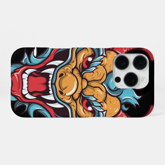Fierce Dragon Head iPhoneケース (裏面横)