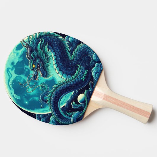 Fierce Dragon in Moonlight Personalized 卓球ラケット (横)