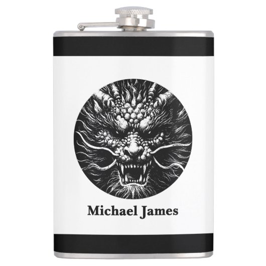 Fierce Dragon Personalized フラスク (正面)
