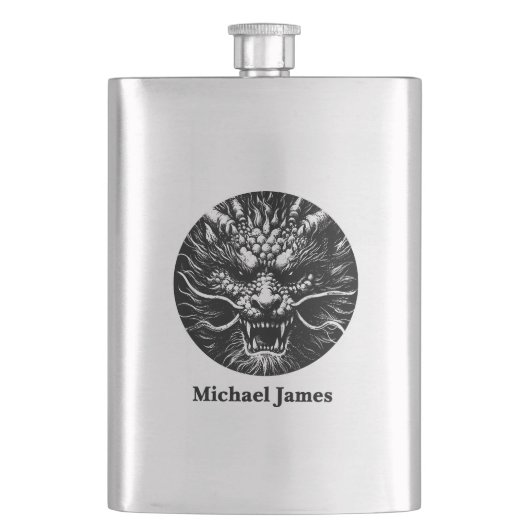 Fierce Dragon Personalized フラスク (正面)