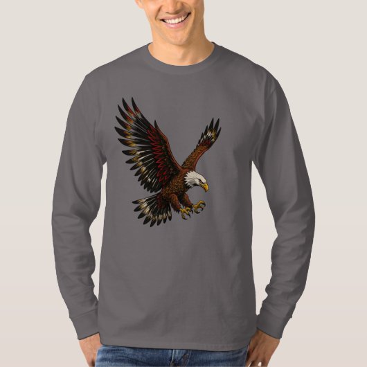 Fierce Eagle in Flight Tシャツ (正面)