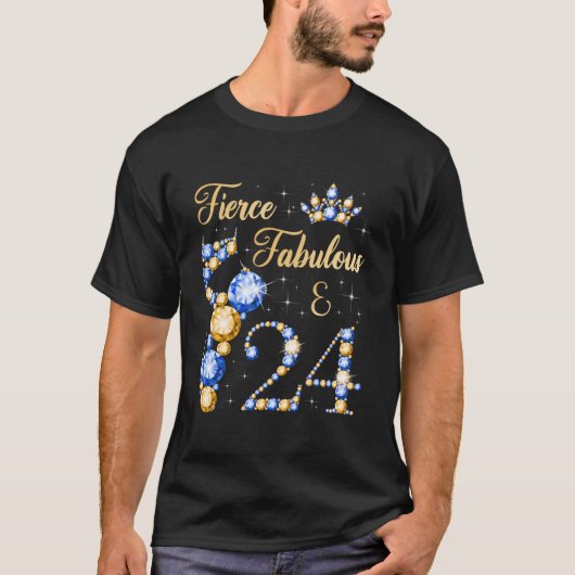 Fierce Fabulous 24 Years 24Th Ballerina Dancer Tシャツ (正面)