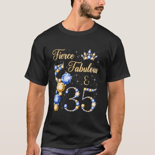Fierce Fabulous 35 Years 35Th Ballerina Dancer Tシャツ (正面)