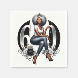 Fierce & Fabulous at 60 スタンダードカクテルナプキン