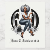 Fierce & Fabulous at 60 ワインラベル (シングルラベル)