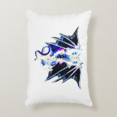 Fierce Fantasy Sea Beast Dramatic Dragon Art アクセントクッション (正面(垂直))