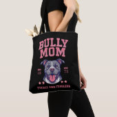 Fierce Fearless Bully Dog Mom | Black Pitbull Mama トートバッグ (クローズアップ)