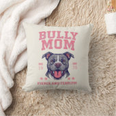 Fierce Fearless Bully Dog Mom | Pink Pitbull Mama クッション (ブランケット)