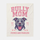 Fierce Fearless Bully Dog Mom | Pitbull Mama Cozy フリースブランケット (正面)