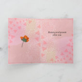 Fierce Floral, Flawless Moody Floral Greeting Card カード (内部)