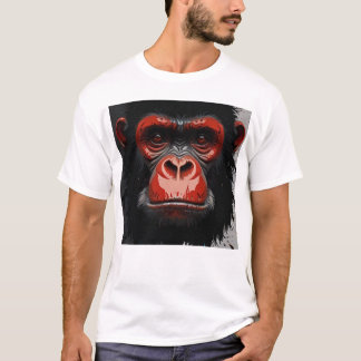"Fierce Gorilla Graphic T-Shirt – Bold Animal Face Tシャツ