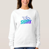 Fierce Gradient Shark Logo | Bold Ocean スウェットシャツ (正面)