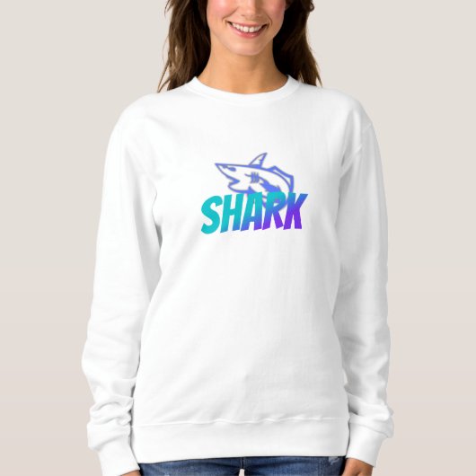 Fierce Gradient Shark Logo | Bold Ocean スウェットシャツ (正面)