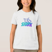 Fierce Gradient Shark Logo  | Bold Ocean  トライブレンドＴシャツ (正面)